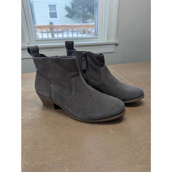 Vionic Joy Vera Ankle Boots women's size 8.5 taupe slouchy zipper booties suede - Picture 1 of 9